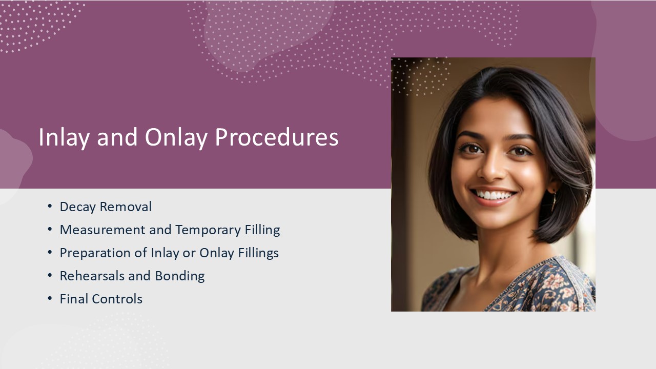 How is an inlay and onlay procedure performed?