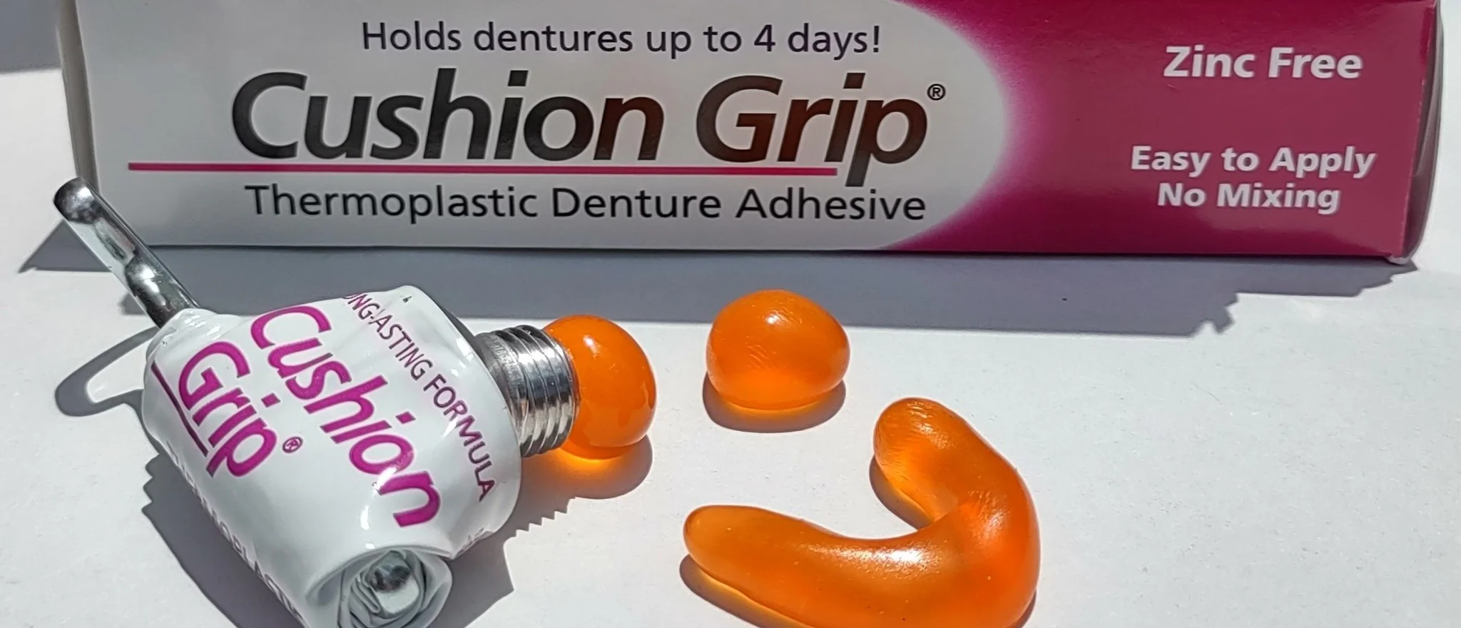 Thermoplastic denture adhesives